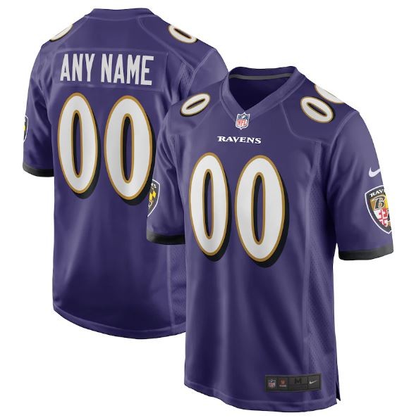 Baltimore Ravens Nike Custom Game Jersey - Purple