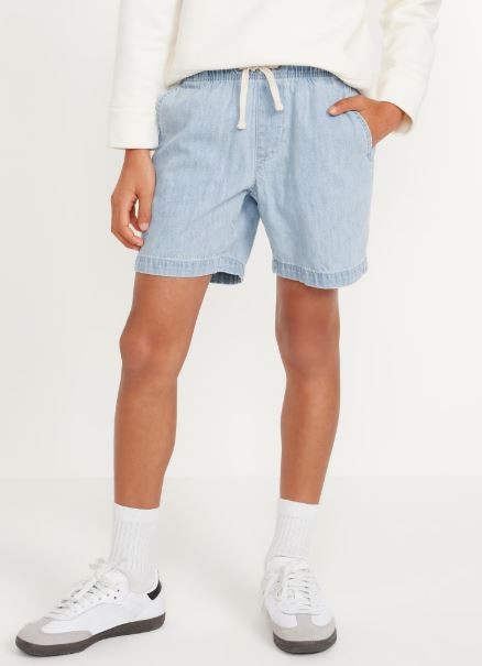 Above Knee Twill Non-Stretch Jogger Shorts for Boys