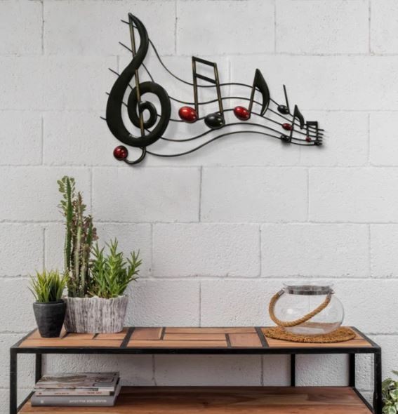 Traditional Entertainment Wall Decor on Metal